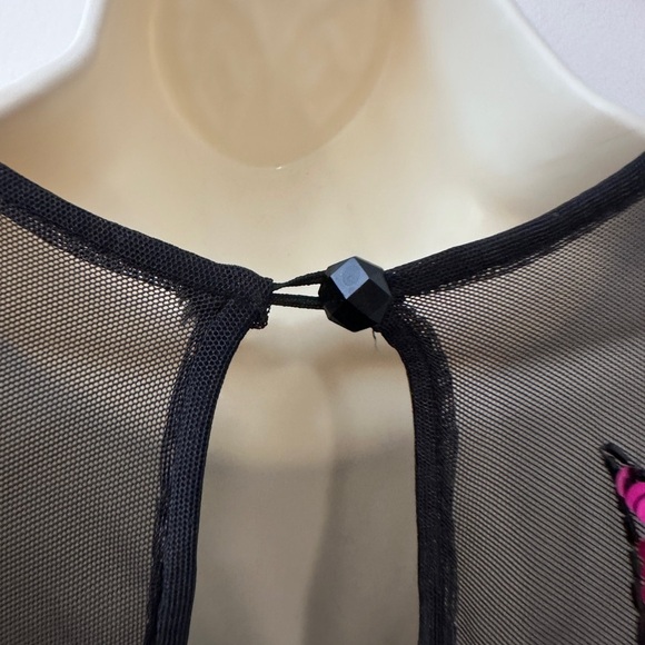 Tadashi Vintage 80’s Party Glam Women’s Small Black Sequin Mesh Dress - Picture 9 of 15